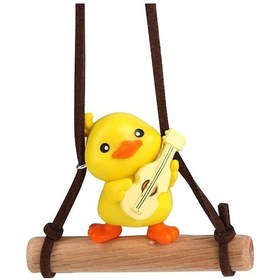 Resim Wezone Araba Dekorasyonu Sallanan Ördek - Araba İçi Askı, Kamyon Ve Araba İçin Sevimli Takı, Dayanıklı Pp Malzeme 