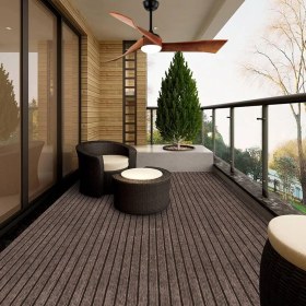 Resim Fancium LED Aydınlatmalı Uzaktan Kumandalı Kahverengi Tavan Vantilatörü DKF-305 