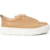 Resim Deery Kadın Bej Hakiki Deri Sneaker Ayakkabı 