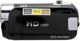 Resim Video Kamera, Dolgu ışığı, 600 MAh Video Kamera, 2,4 inç Renkli Ekran, Büyüme kaydı Için 16 MP (BLACK) 