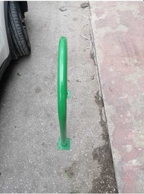 Resim Bisiklet Park Standı Bisiklet Park Demiri Kilitleme Demiri Yeşil 