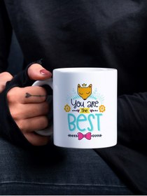 Resim Eylül Design Renkli Lettering Serisi Özel Tasarım Baskılı Kupa Bardak Eğlenceli Kupa Bardak Kahve Bardağı 