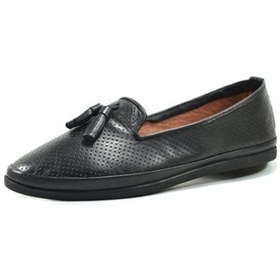 Resim Beety 81 Hakiki Deri Siyah Ortopedik Kadın Babet Ayakkabı Siyah 