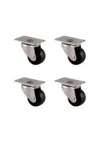 Resim Furç Tablalı Bilyalı Teker - 38mm - Siyah Hks234 - 4 Adet 