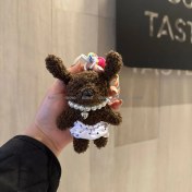 Resim Silver1 Sevimli Renkli Ip Peluş Ayı Kolye El Yapımı Oyuncaklar Küçük Bebek Çanta Çekicilik Sevimli Bebek Cep Telefonu Çekicilik (Yurt Dışından) 