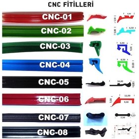 Resim Contacall Cnc Kızak Fitili Cnc Sıyırıcı Contası 5 Metre Siyah 