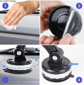 Resim Buffer Jel Vantuzlu Cama Takılabilen Güçlü 360 Derece Dönebilen Ayarlanabilir Araç Içi Vantuzlu Telefon Tutucu Diğer 