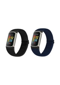 Resim Fitbit Charge5/6 İçin 2'li Spor Dokuma Bileklikler Qn 