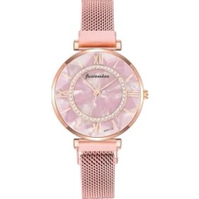 Resim Hanyang Pembe Yeni Bayanlar Lüks Saatler Örgü Mıknatıs Toka Kristal Kuvars Izle Kadınlar Için Küçük Rahat Bilezik Saatler Relogio Feminino Saat (Yurt Dışından) 