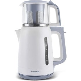 Resim Pratik Plastik Çay Makinesi Beyaz, Hızlı ve Kolay Demleme Için Ideal 