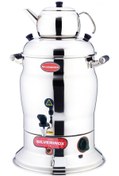 Resim Işıkgaz Silverinox Çay Semaveri 1 Demlik 10 Lt. 1500 W. Profesyonel Endüstriyel 
