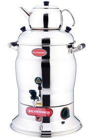 Resim Işıkgaz Silverinox Çay Semaveri 1 Demlik 10 Lt. 1500 W. Profesyonel Endüstriyel 