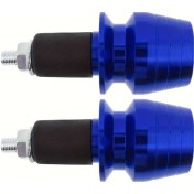 Resim Cloudstore Motosiklet 22mm Mavi Tutma Sapı Kapak Tıpası 7/8 Inch Alüminyum 