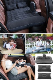 Resim HSDemirci Araç İçi Şişme Yatak Araba Kamp Yatağı Yastıklı Yatak Seti 