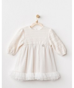 Resim AndyWawa Kız Bebek Elbise Dress Wawa Exclusıve Ac26136 Ekru 