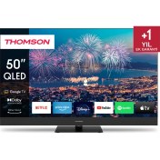 Resim Thomson 50QG6C14 50" 126 Ekran Uydu Alıcılı 4K Ultra HD Google Smart QLED Plus TV 
