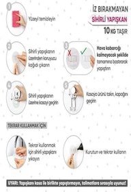 Resim Sihirli Yapışkanlı 1. Kalite Siyah Saç Kurutma Makine Askısı Saç Kurutma Makinesi Tutucu 