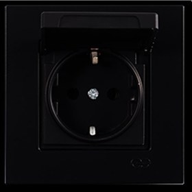 Resim Günsan EQONA M. SİYAH KAP.Topraklı Priz (MKZ) 