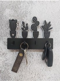 Resim Cajuart Dekoratif Saksıda Çiçekler Duvar Askısı Anahtarlık 