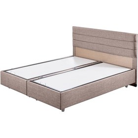 Resim Sofia İkili Set, Sofia Çift Kişilik Baza Başlık Seti Açık Kahve 160 x 200 