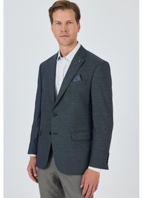 Resim İmza Lacivert Mono Yaka Bez Ayağı Tam Astar Esnek 4 Drop Comfort Fit Classic Ceket 1002250157 Lacivert 