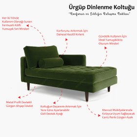 Resim Decoraev Ürgüp Yeşil Rahat Josefin Koltuk Tv Koltuğu Dinlenme Koltuğu Terapi Koltuğu Psikolog Koltuğu-Sol 