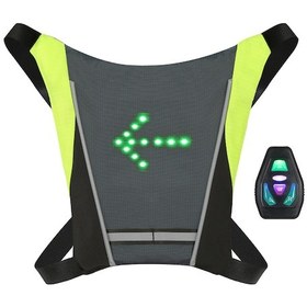 Resim Tenfowee Gri Nylon-polyester Bisiklet Sinyal C keti - 4 Led Işıkkı Ve Uzaktan Kumanda İle 15 Saat Süreli Akku, Gece Güvenliği İçin Gri 