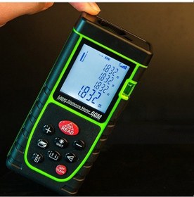 Resim Pazly Taşınabilir Yüksek Hassasiyetli Lazer Mesafe Ölçer - Alan/hacim Hesaplama, 40m Menzil, Veri Depolama, Kırmızı/yeşil, Abs, 118x54x27 Mm 