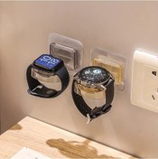 Resim Fochsia Yatak Odası İçin 2'li Deliksiz Duvar Askılı Saat Ve Takı Standı 