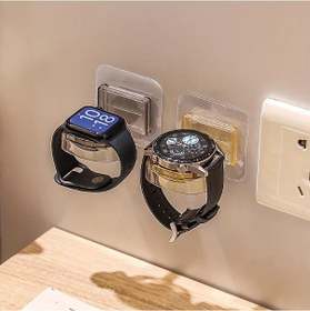 Resim Fochsia Yatak Odası İçin 2'li Deliksiz Duvar Askılı Saat Ve Takı Standı 