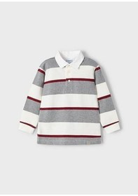 Resim United Colors Of Benetton Mayoral Erkek Çocuk Polo Yaka Uzun Kollu T-shirt 04104 Turuncu 