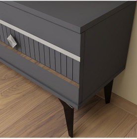 Resim Lenora Tv Ünitesi Takımı Antrasit-gümüş 