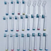 Resim Oral-B ile Uyumlu Değiştirilebilir Diş Fırça Kafa, Elektrikli Diş Fırçası Kafa, Oral Bi Değiştirme Kafa, Pro 500/1000/1500/3000/3757/5000/7000/7500/8000 (Kafalar+Kapaklar) 