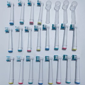 Resim Oral-B ile Uyumlu Değiştirilebilir Diş Fırça Kafa, Elektrikli Diş Fırçası Kafa, Oral Bi Değiştirme Kafa, Pro 500/1000/1500/3000/3757/5000/7000/7500/8000 (Kafalar+Kapaklar) 