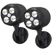 Resim Hareket Sensörü Dış Mekan Işıkları, Pil İle Çalıştırıldı, 600lm, 6000k Led Güvenlik Işığı 2 Paket 