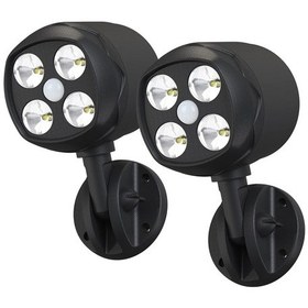 Resim Hareket Sensörü Dış Mekan Işıkları, Pil İle Çalıştırıldı, 600lm, 6000k Led Güvenlik Işığı 2 Paket 