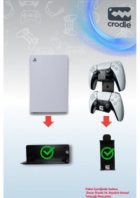 Resim 2'li PS5 - PS5 Slim Duvar Standı Joystick Konsol Tutacağı Gaming Aksesuar 