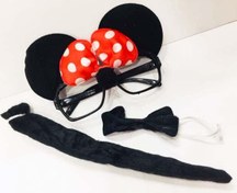 Resim Nessiworld Minnie Mouse Gözlüğü Papyonu Kuyruğu Seti 