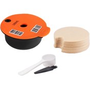 Resim ICafilas Yeniden Kullanılabilir Filtre 50 Filtre Kağıdı 180ml Turuncu 