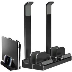 Resim Dikey Ve Eğimli 3 Slotlu Laptop Standı - Ergonomik Tasarım - 
