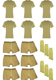 Resim 6'lı Paket Asker Fanila-boxer-çorap Set Bedelli-acemi 001 