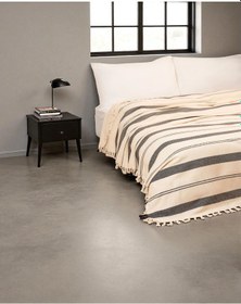 Resim Doğal Pamuk , Yumuşak , Çok Amaçlı Örtü , Koltuk Örtüsü , Battal Boy Pike 240 X 260 Cm - 5 - Lacivert Çapraz Lacivert 