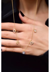 Resim Papatya Silver 925 Ayar Gold Kaplama Şans Kolye 