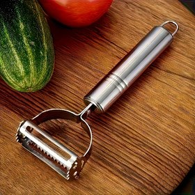 Resim 1 adet Paslanmaz Çelik Çok Fonksiyonlu Mutfak Aracı - Patates, Havuç vb. için Keskin Bıçak Bıçağı Soyucu ve Dilimleyici - Ergonomik Sap, Tutma ve Verimli Gıda Hazırlığı, Sebze Dilimleme | Dayanıklı Soyucu ve Sebze Dilimleyici 