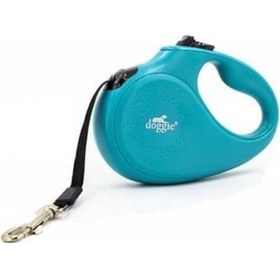 Resim Doggie Otomatik Uzatma Tasması Master Açık Mavi S-15 Kg 5 Mt Mavi 