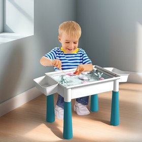 Resim Ebeveyn-Çocuk Etkileşimi Yapma Masası - Renkli ABS Oyun Seti, İç Mekan ve Dış Mekan Aktiviteleri İçin İdeal, Sandalye Gerektirmez, İç Mekan ve Dış Mekan Oyun Seti | Oyun Sever Tasarım | Dayanıklı Oyun Seti 