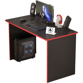 Resim Arvessohome Oyuncu Masası Gamer Model Çalışma Masası Siyah-Kırmızı Model 