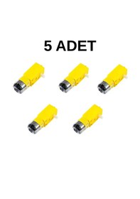 Resim Arduino 5 Adet Plastik Redüktörlü Motor - Dc 6 V / 200 Rpm / Dc Motor / Sarı Motor 