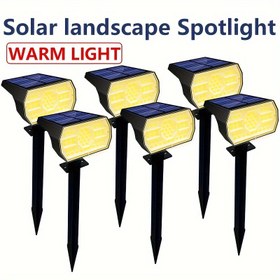 Resim 1/2/4/6 Paket Güneş Nokta Işıkları, IP65 Su Geçirmez, [56 LED/3 Mod/ 2'si 1 Arada Güneş Peyzaj Nokta Işıkları, Güneş Enerjili Güvenlik Işıkları, Yürüyüş Yolu Işıkları, Ağaç Lambası, Bahçe Dekoratif Işıkları, Yolun Her İki Tarafı İçin. 