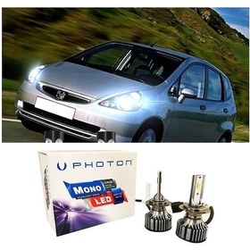 Resim Honda Jazz Led Xenon Uzun + Kısa Far Ampulü H4 Mono Yeni Seri Beyaz 